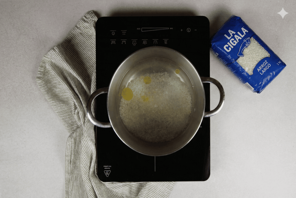 Imagen cociendo arroz