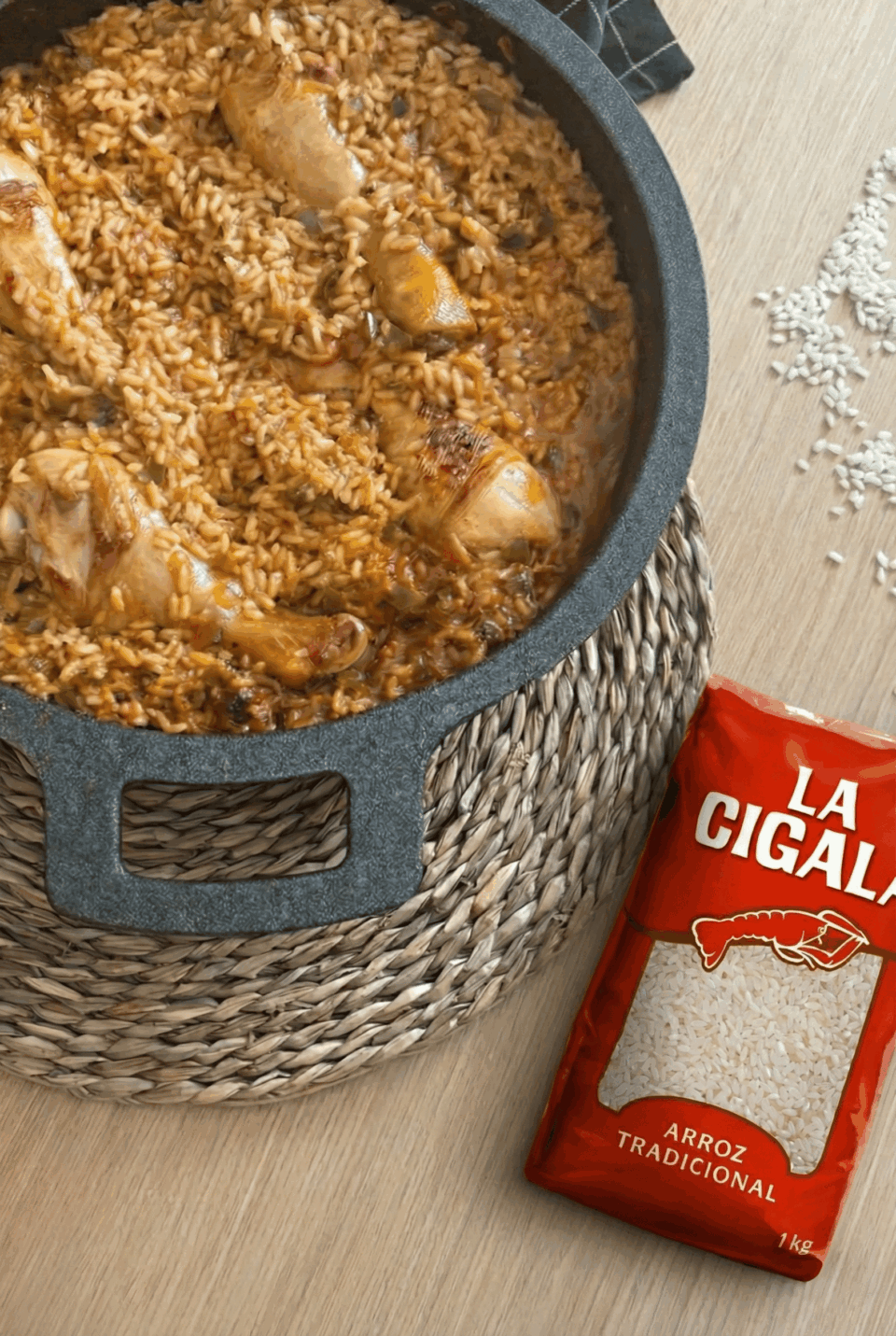 Plato final arroz con pollo la cigala