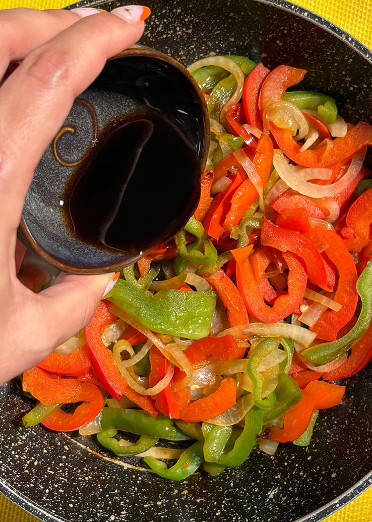 Salteando las verduras