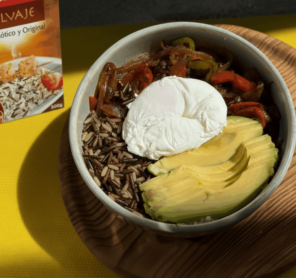 Arroz salvaje La Cigala con verduras salteadas