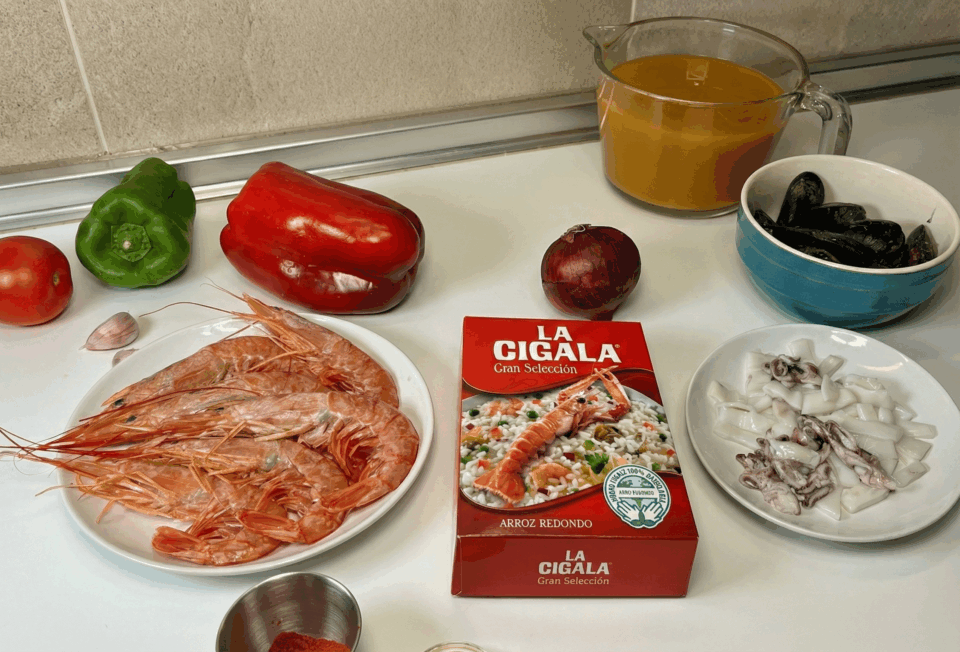 Ingredientes para paella