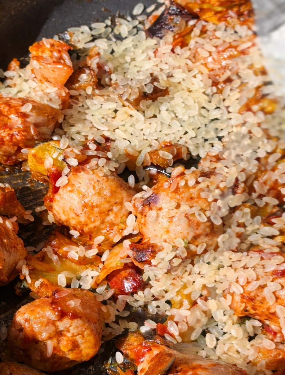 sellar arroz para arroz de verduras con butifarra