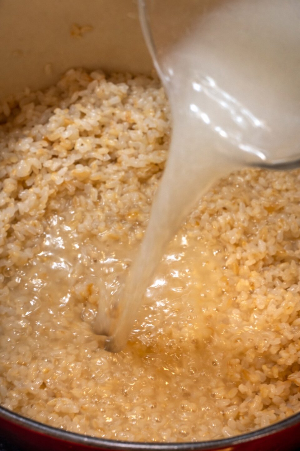 caldo para arroz carbonara