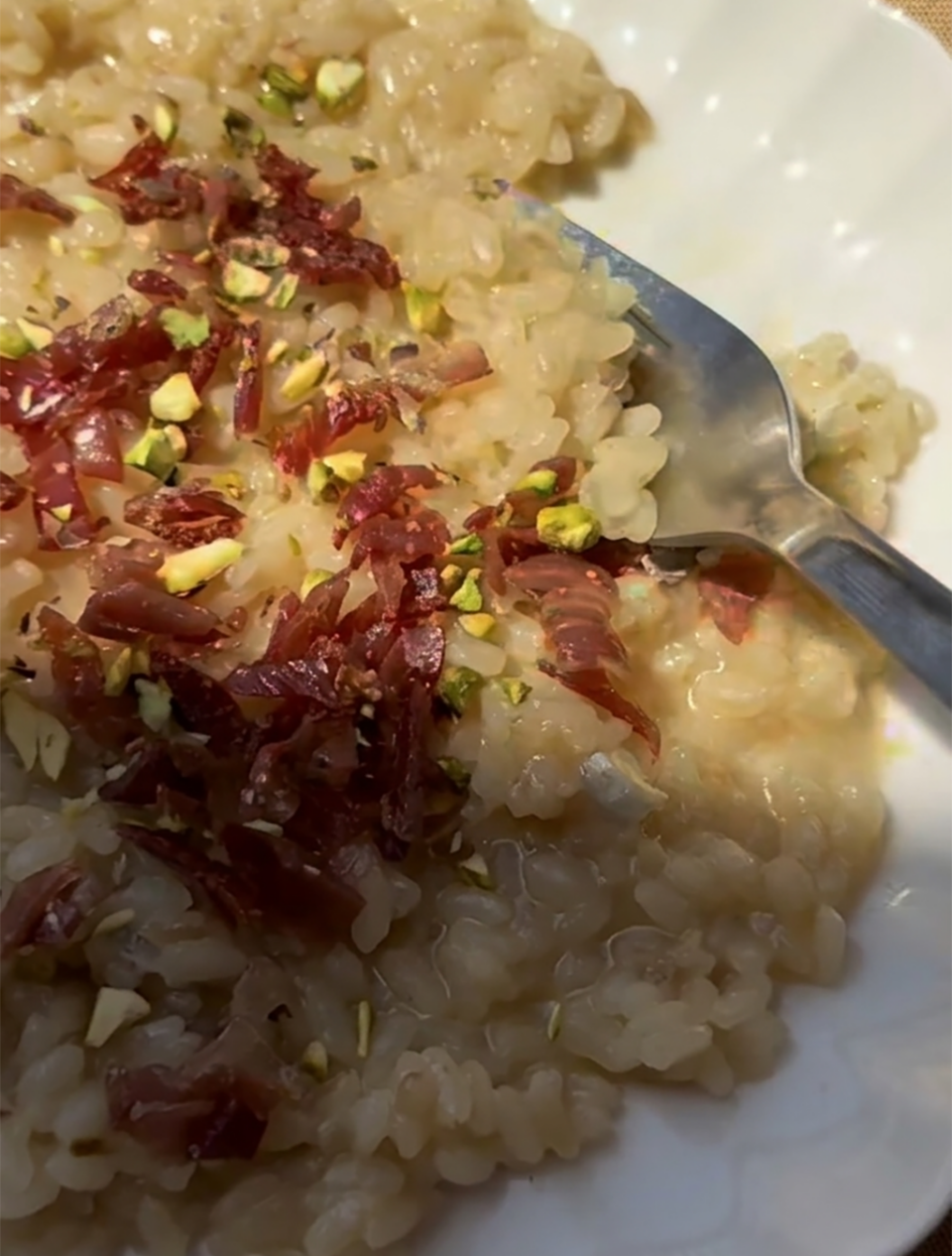 Emplatado risotto de gorgonzola