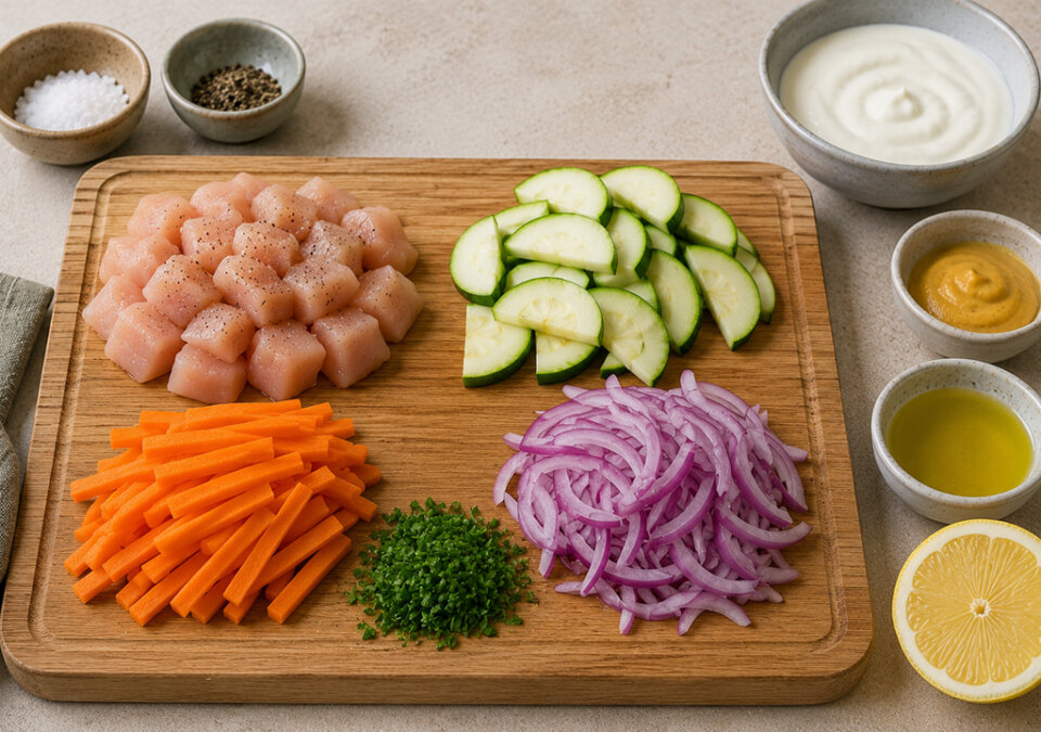 preparación de ingredientes
