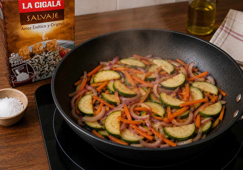 Saltear verduras