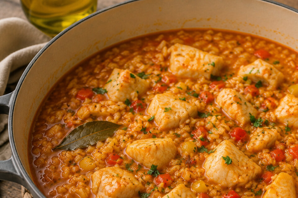 cocinar para arroz de tintorera