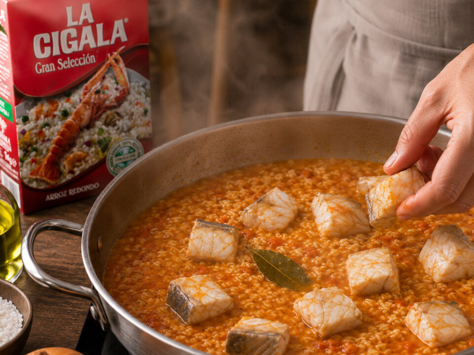 devuelve el cazón para arroz de cazón