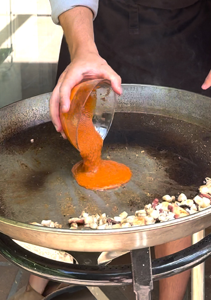 incorporporar salmorreta para arroz de marisco