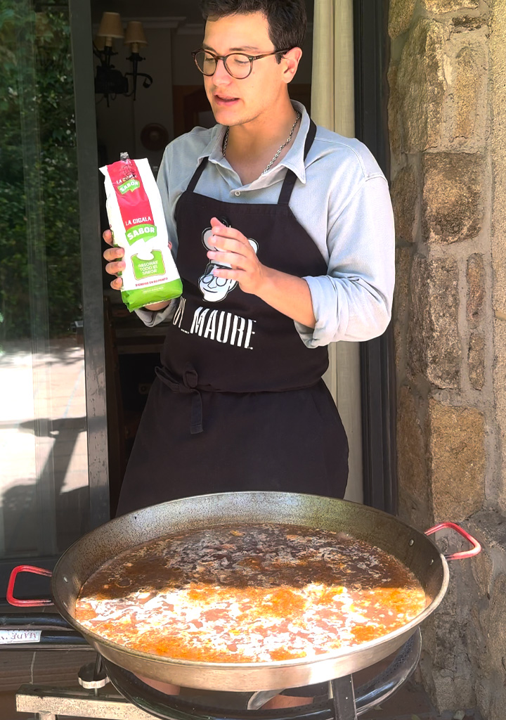 añadir arroz para arroz de marisco